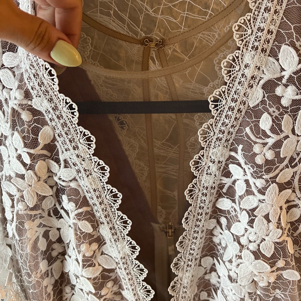 Bronx and Banco White Lace Mini Dress - Picture 9 of 16